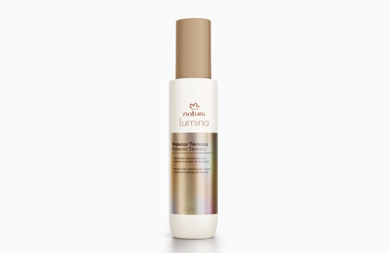 Protetor Térmico para Finalização Lumina na vertical sobre o fundo branco