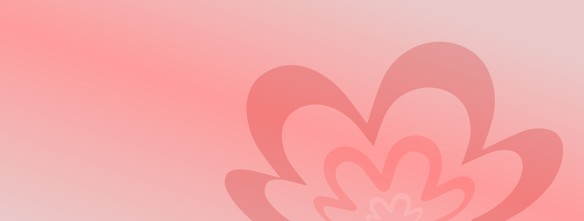 Flor símbolo da Natura em tons rosados, em fundo rosa-claro.