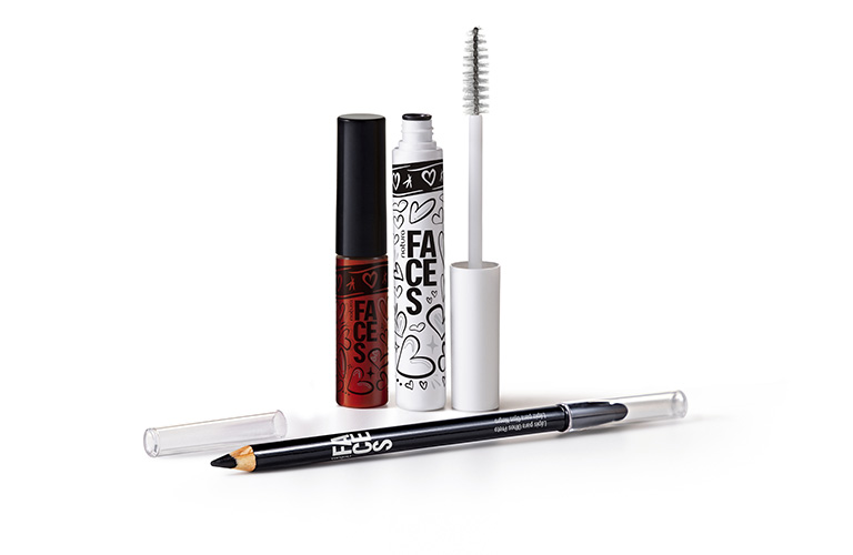 Presente para mãe da linha Faces com batom, máscara de cílios e lápis para olhos