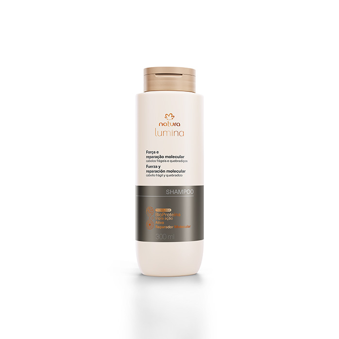 foto do Shampoo Força e Reparação Molecular Lumina em fundo branco.