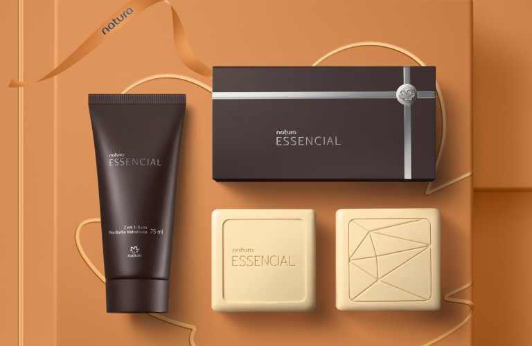 Kit Natura Essencial para barbear como sugestão de presente para o dia dos pais.