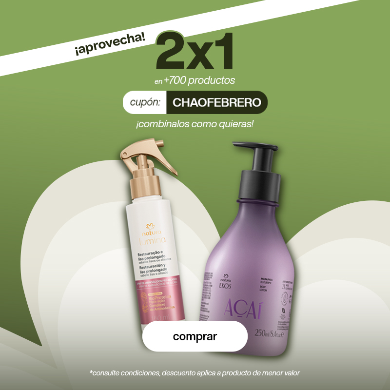 ¡aprovecha! 2x1 en +700 productos usando el cupón: CHAOFEBRERO ¡combínalos como quieras