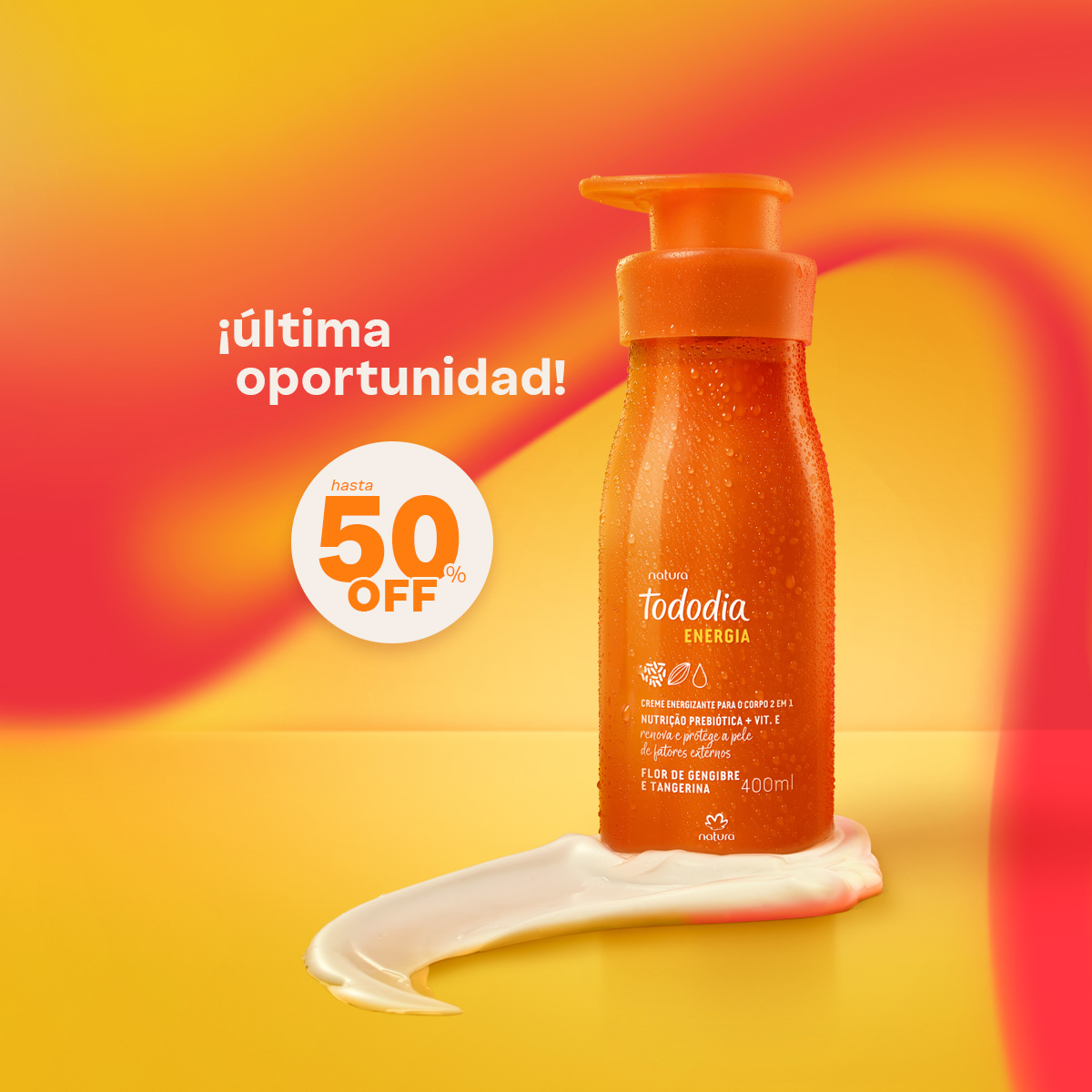 Banner de vitrina de Natura Ekos con promociones en productos sustentables basados en activos de la biodiversidad brasileña.