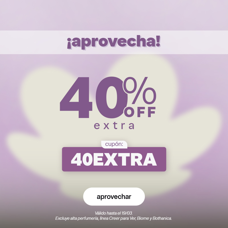 ¡aprovecha! tienes 40% OFF extra