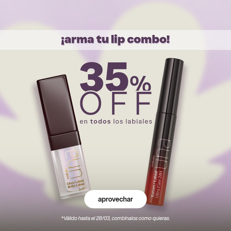 ¡arma tu lip combo! 35% OFF en todos los labiales