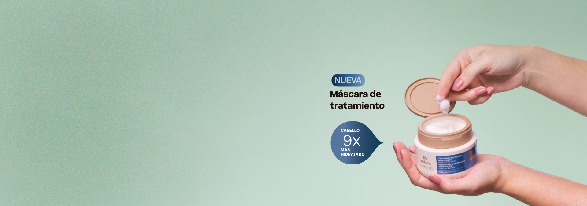 con acción antioxidante y protección que evita que tu cabello se oxide, pierda su color y se vuelva quebradizo