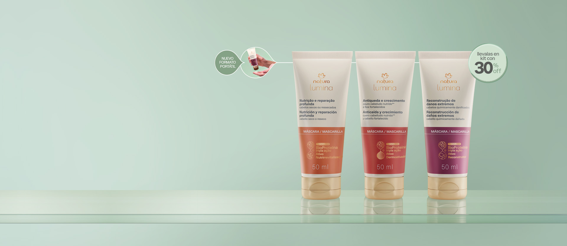 nuevas mascarillas portátiles Lumina