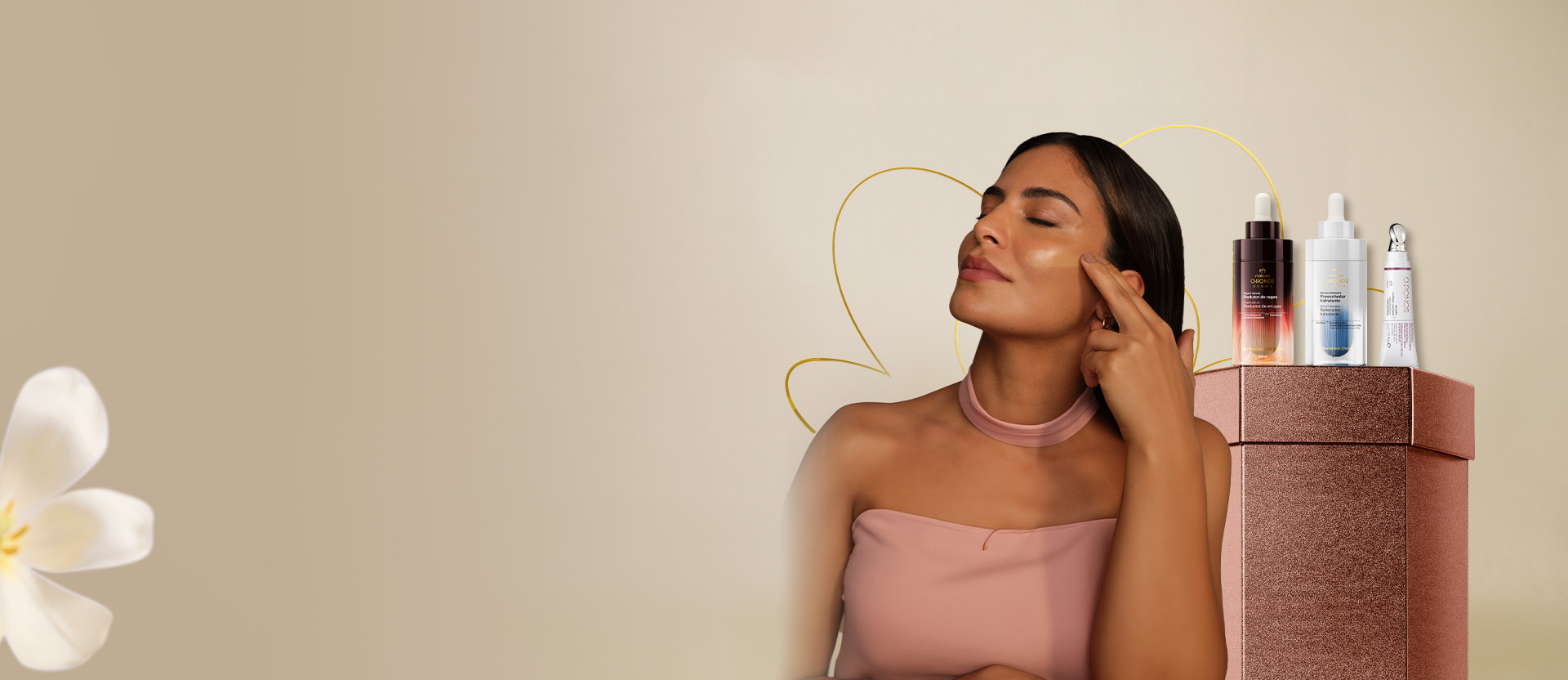 Banner de Rostro Natura con productos de la marca Chronos