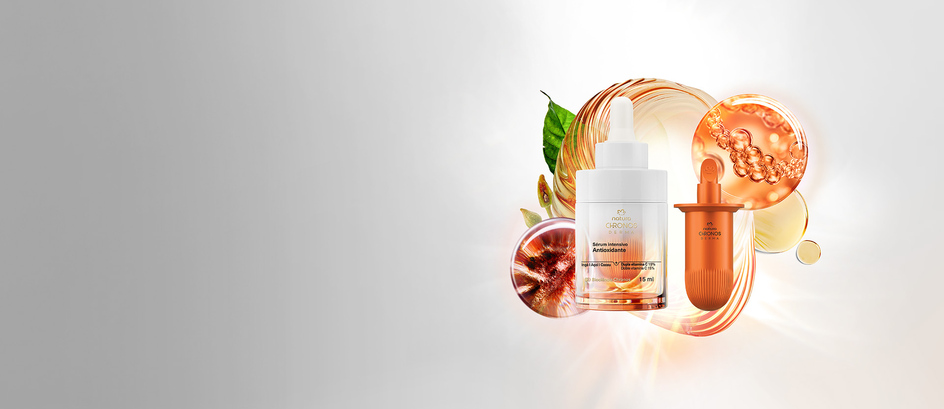 Banner de Rostro Natura con productos de la marca Chronos