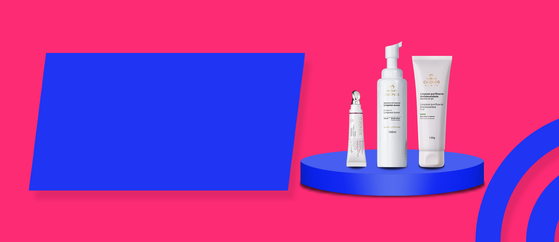 Banner de Rostro Natura con productos de la marca Chronos