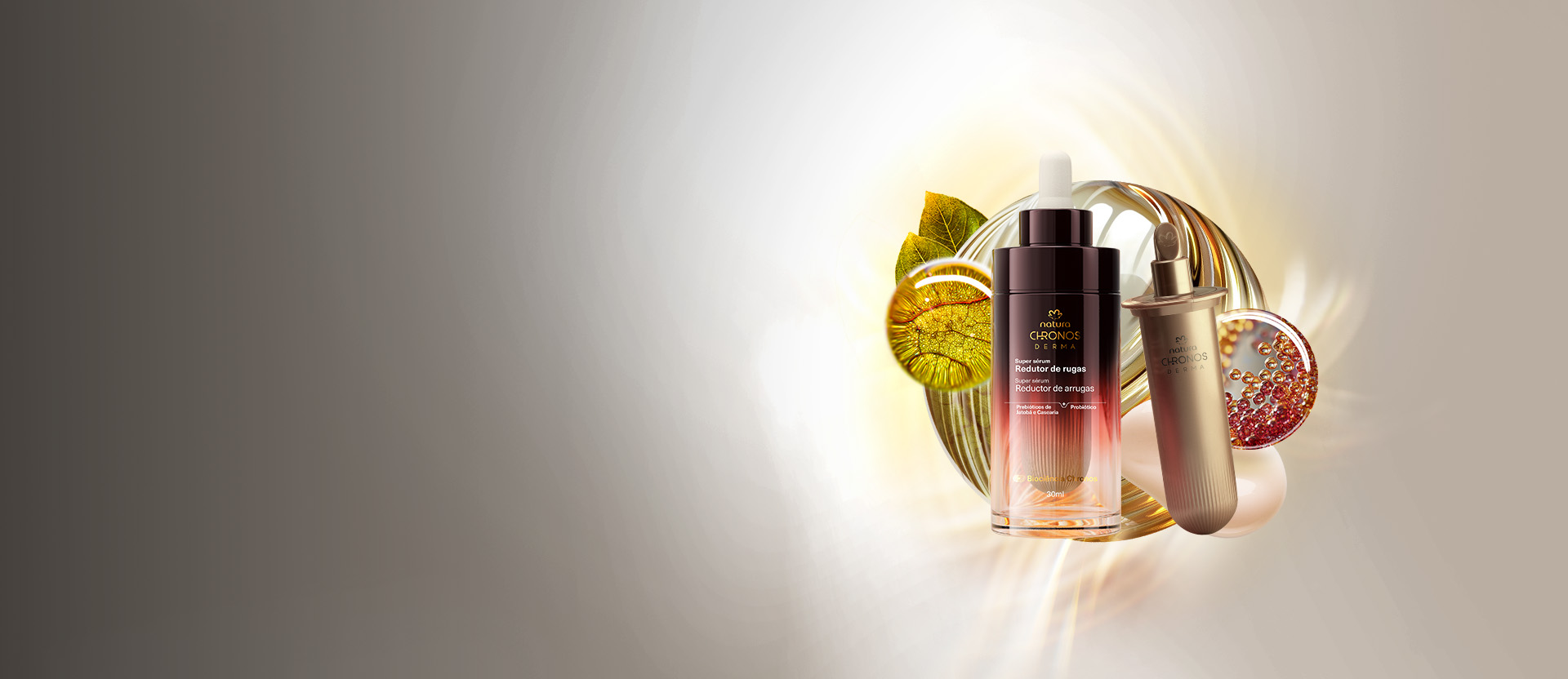Banner de Rostro Natura con productos de la marca Chronos