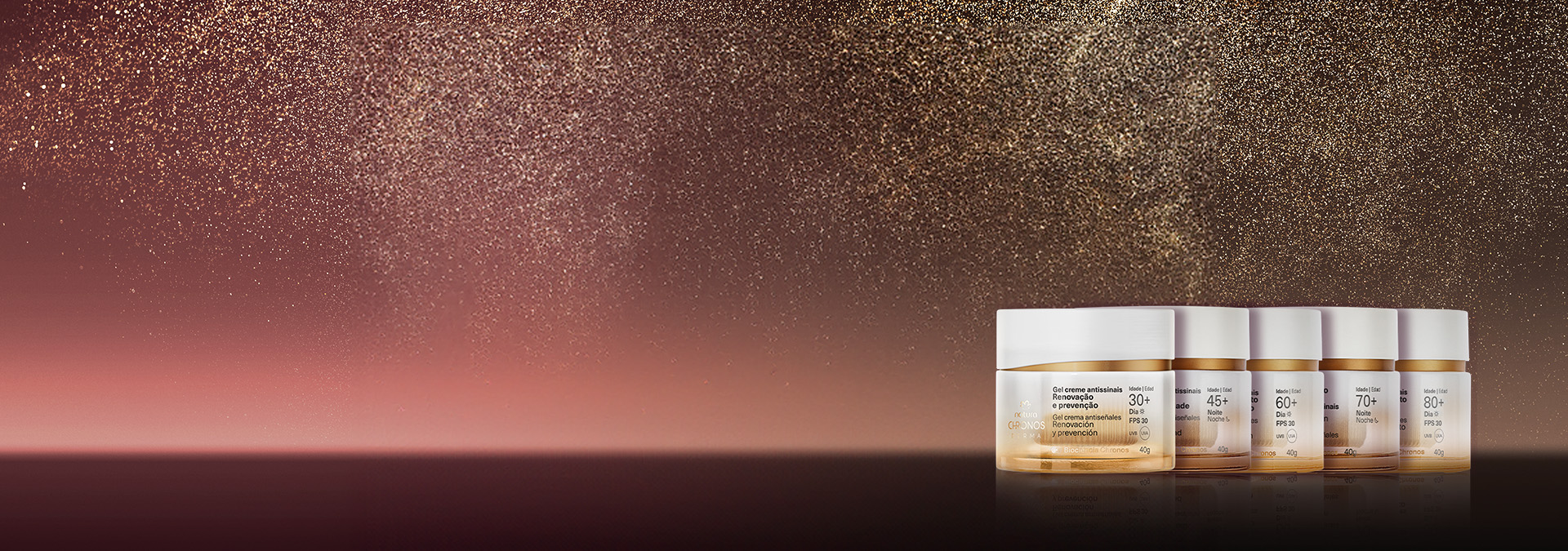 Banner de Rostro Natura con productos de la marca Chronos