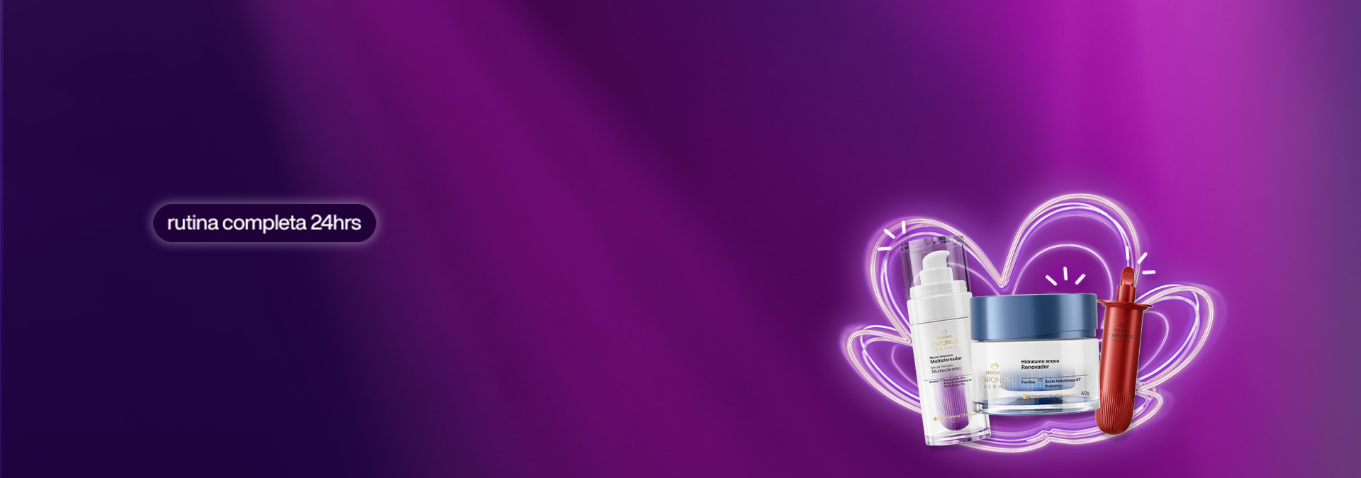 Banner de Rostro Natura con productos de la marca Chronos