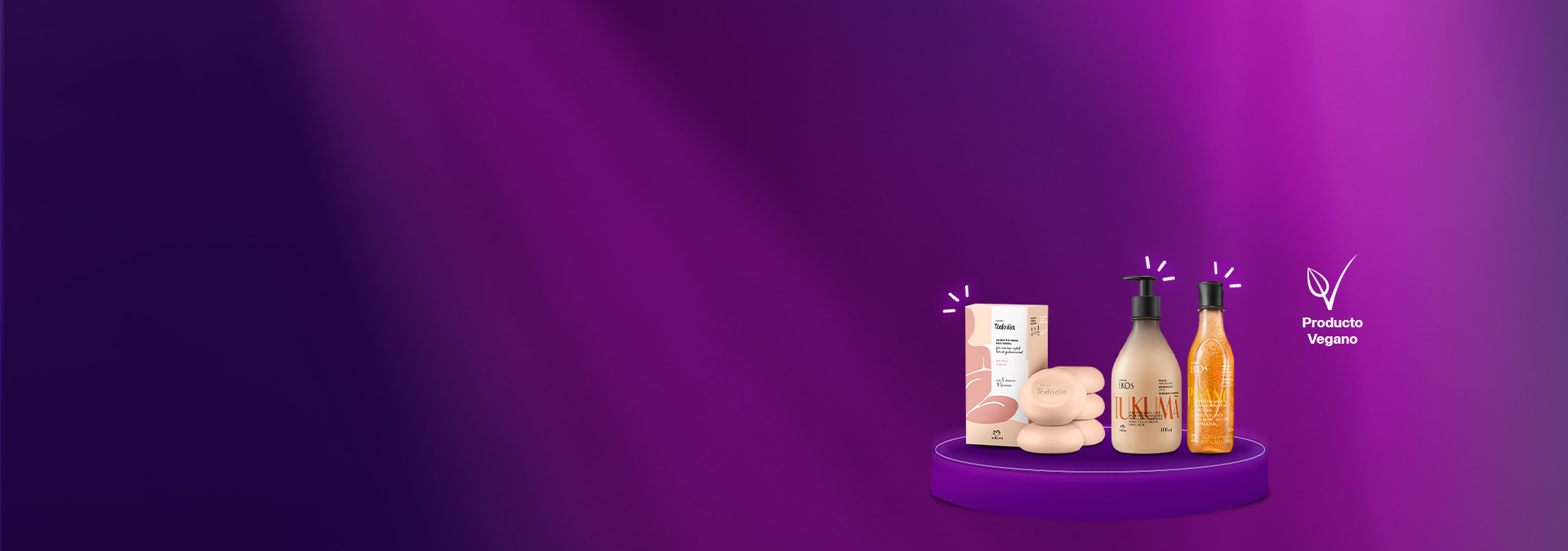 Banner de Cuidados Diarios Natura con productos de las marcas
