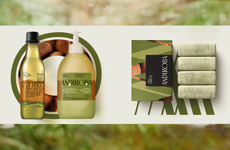 Fotos del Ekos Refil  y Ekos Óleo trifásico desodorante corporal Andiroba.