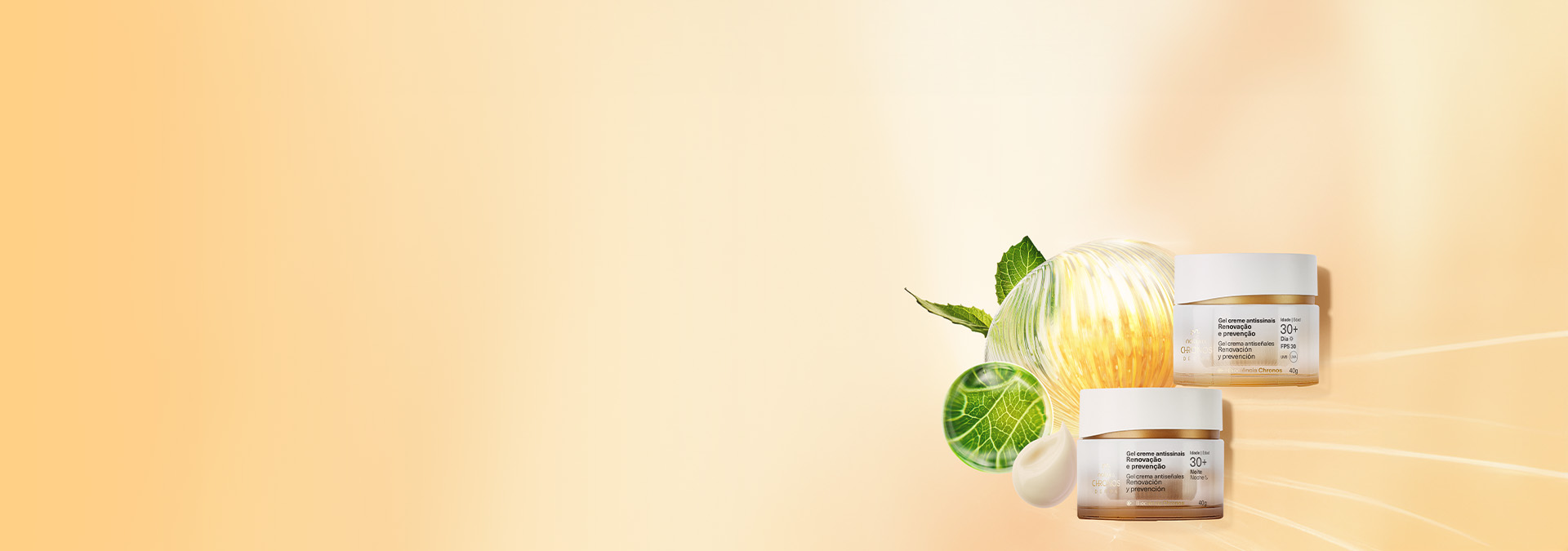 Banner de Rostro Natura con productos de la marca Chronos