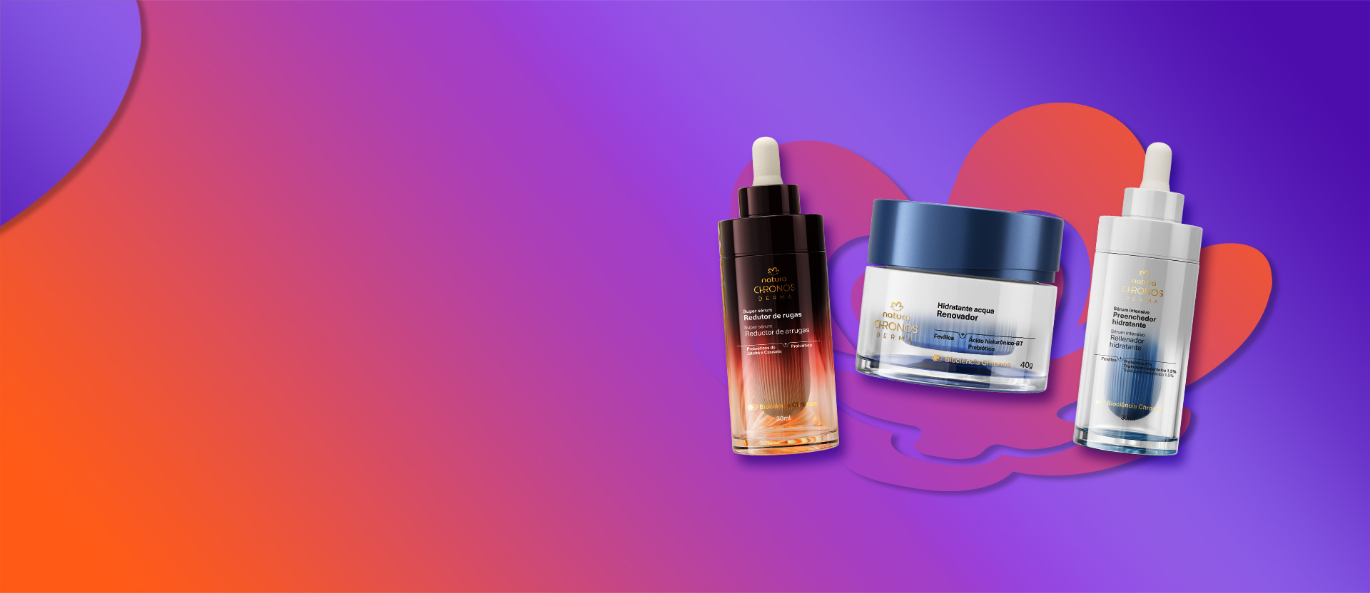 Banner de Rostro Natura con productos de la marca Chronos