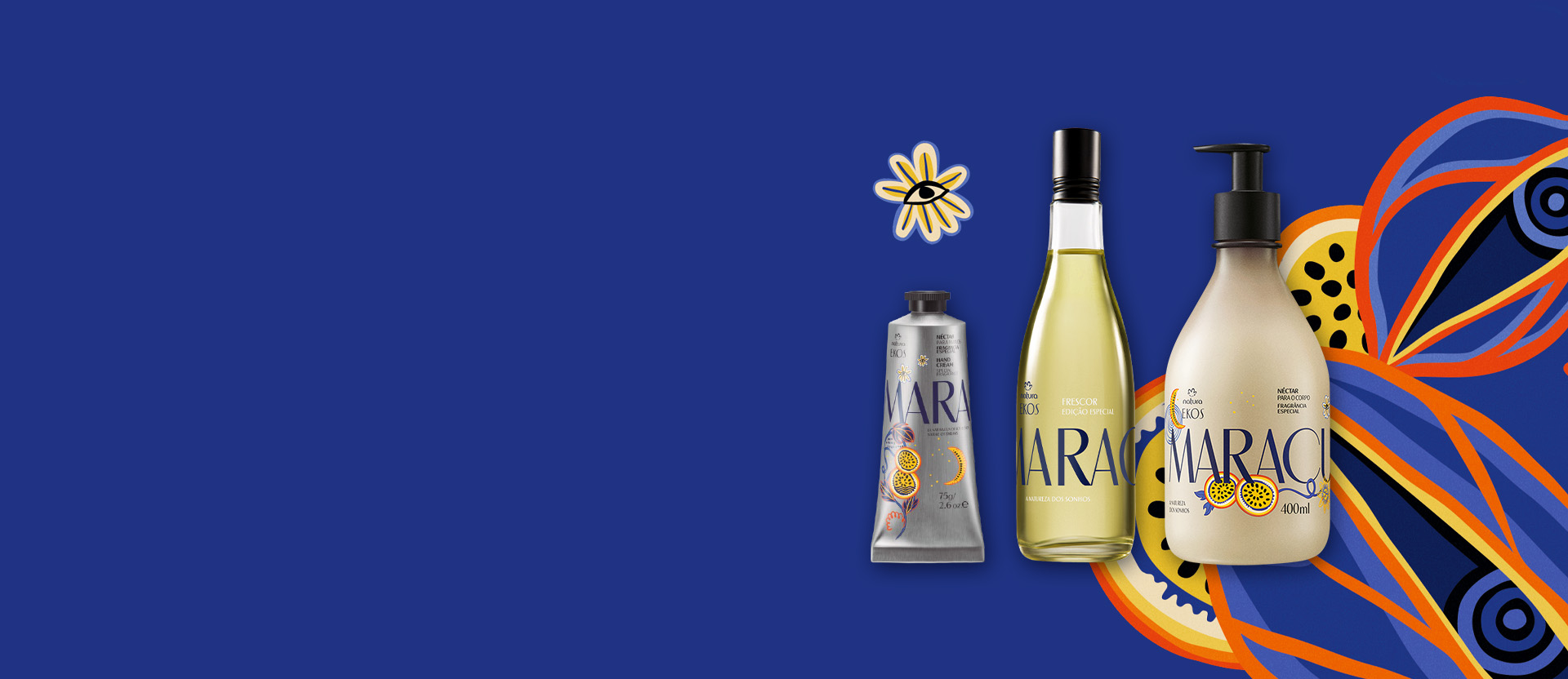 Banner de Cuidados Diarios Natura con productos de las marcas