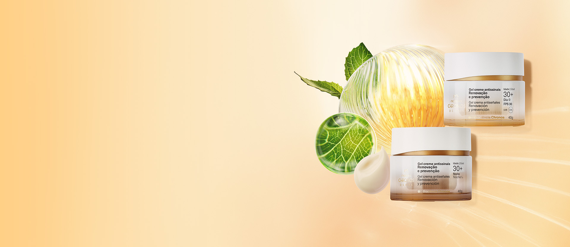 Banner de Rostro Natura con productos de la marca Chronos