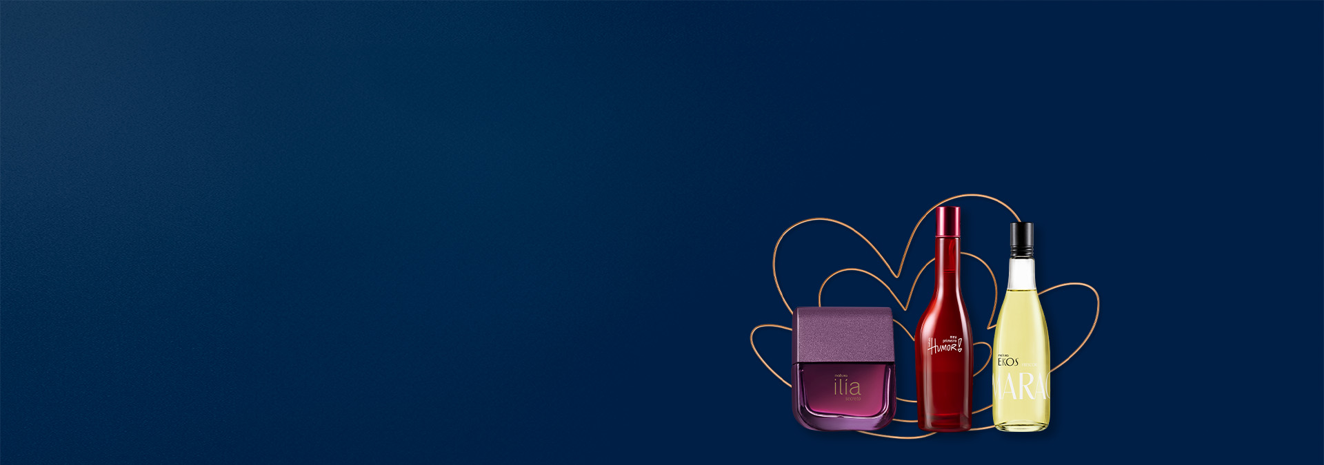 Banner de Perfumería Natura con productos de la marca Essencial.