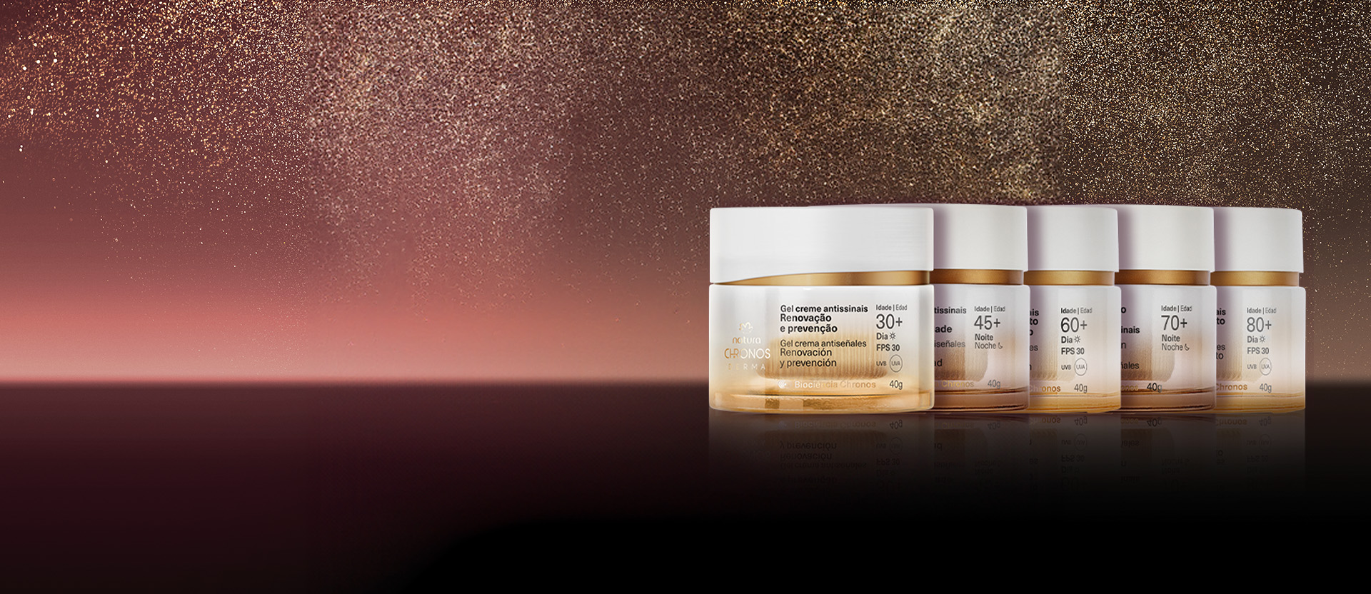 Banner de Rostro Natura con productos de la marca Chronos