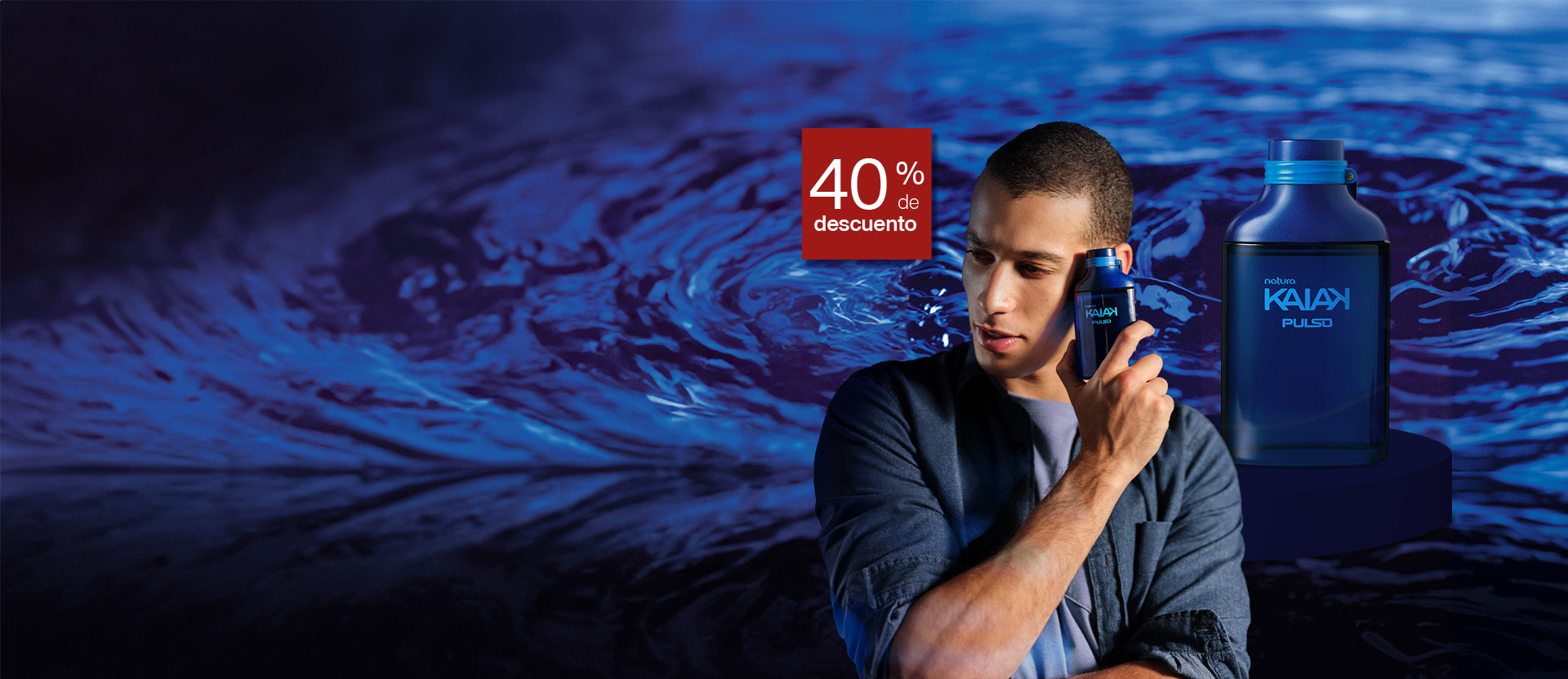 nuevo kaiak pulso siente en tu piel el poder de la frescura. descubre nuestra nueva fragancia a 40% off