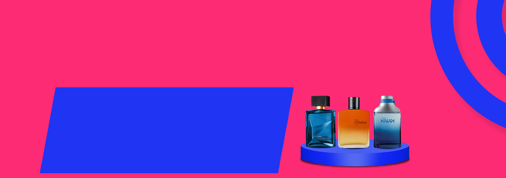 Banner de Perfumería Natura con productos de la marca Essencial.
