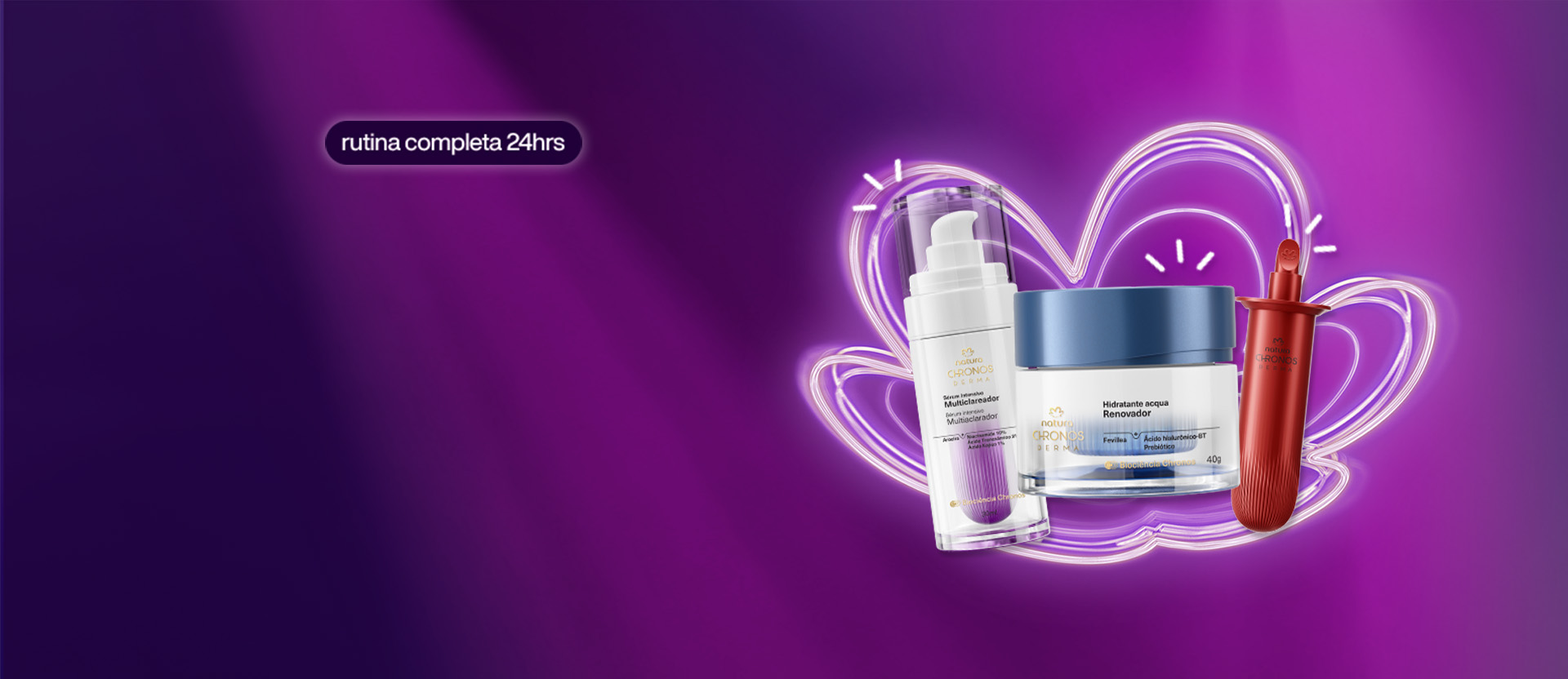 Banner de Rostro Natura con productos de la marca Chronos