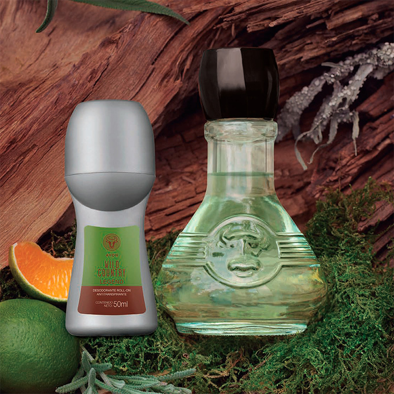 Desodorante
Antitranspirante
Roll-on 50ml
+ Wild Country
Legend
Eau de Toilette
120 ml