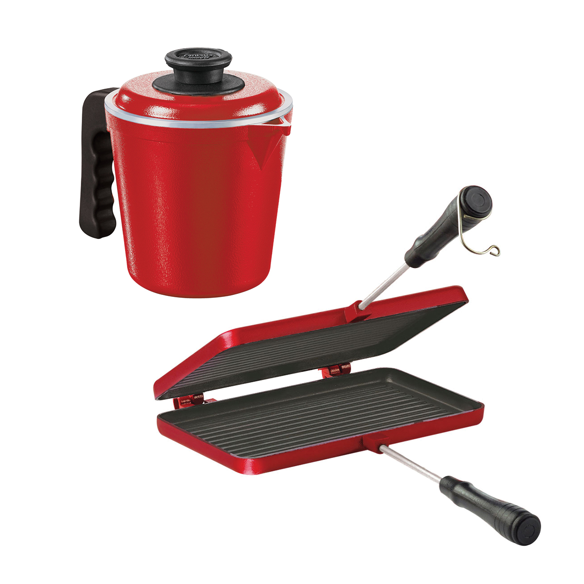 Set x2 Grill tostador + Jarro Hervidor | Cucina Donna Roja