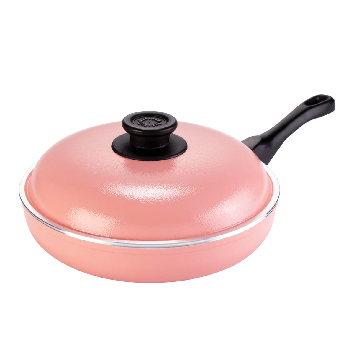 Sartén 24 cm con tapa rosa Cucina Donna