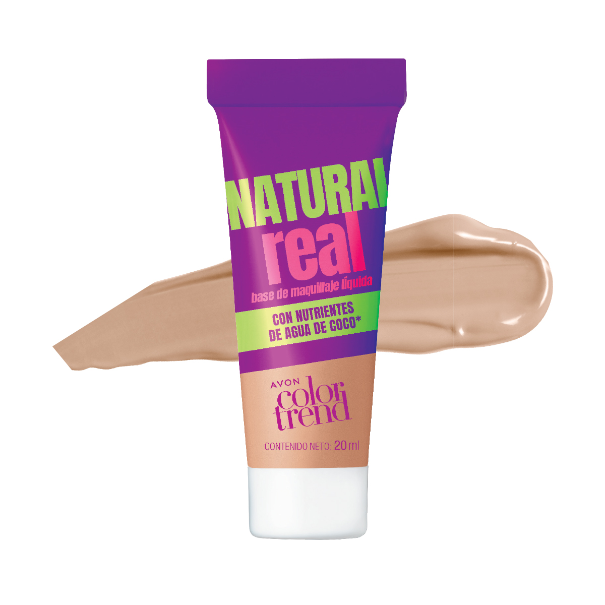 Base de Maquillaje Líquida Real con Nutrientes de Agua de Coco Color Trend