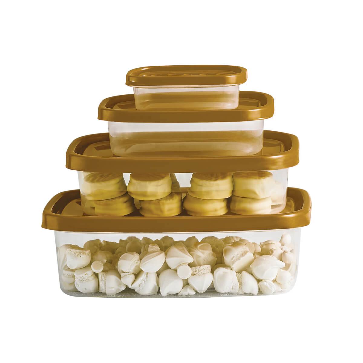 Set contenedores Ocre x4