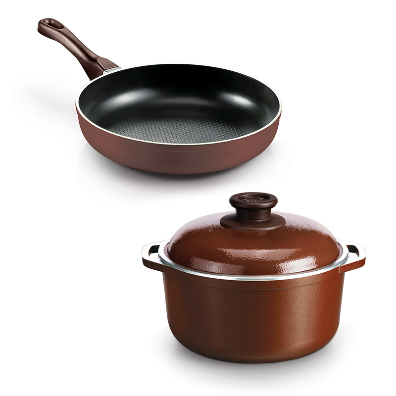 KIT x2 Cucina Donna - Sartén 20cm + Cacerola 20 cm