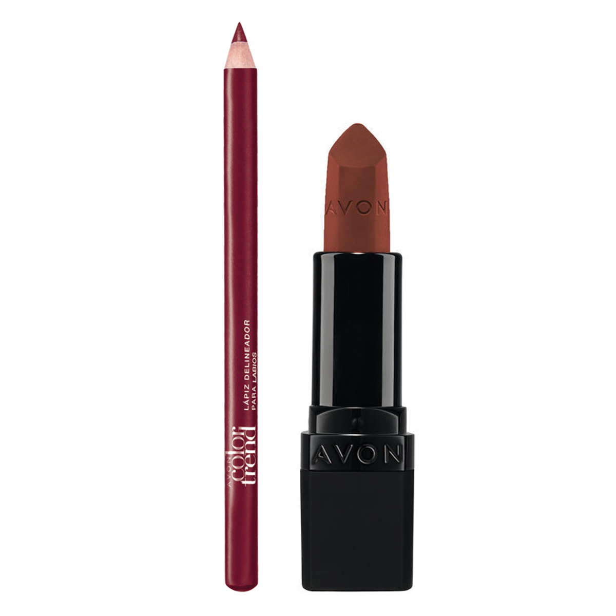 Set x2 Labial Ultra Matte | Ultra Divine Twig + Delineador de Labios en Lápiz | Color Trend Borgoña