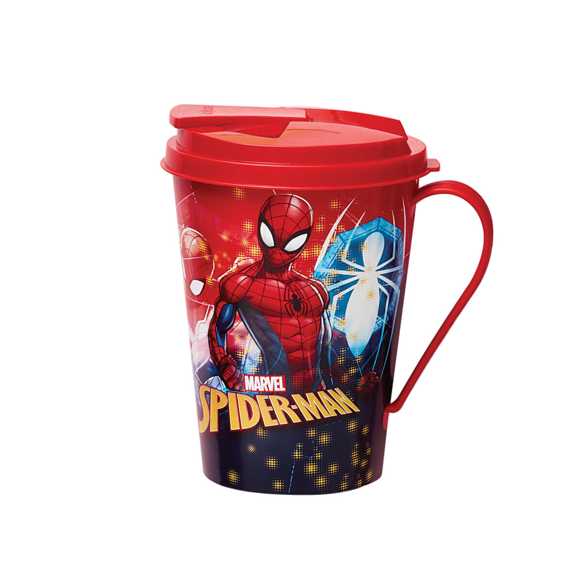 Taza con tapa Spiderman