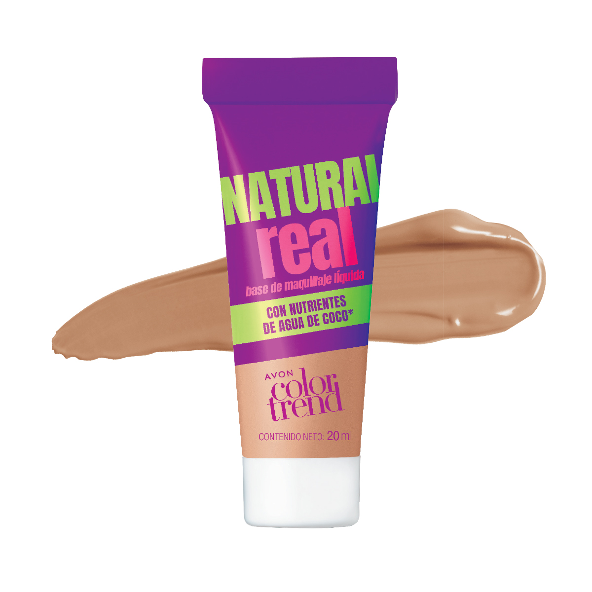Base de Maquillaje Líquida Real con Nutrientes de Agua de Coco Color Trend - Tono 310N Beige