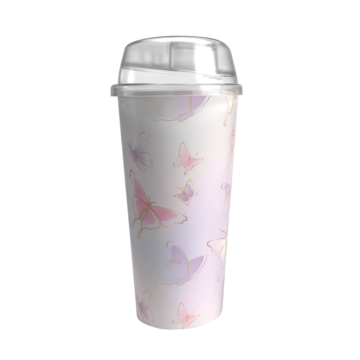 Vaso alto con pico I Mariposas y Flores