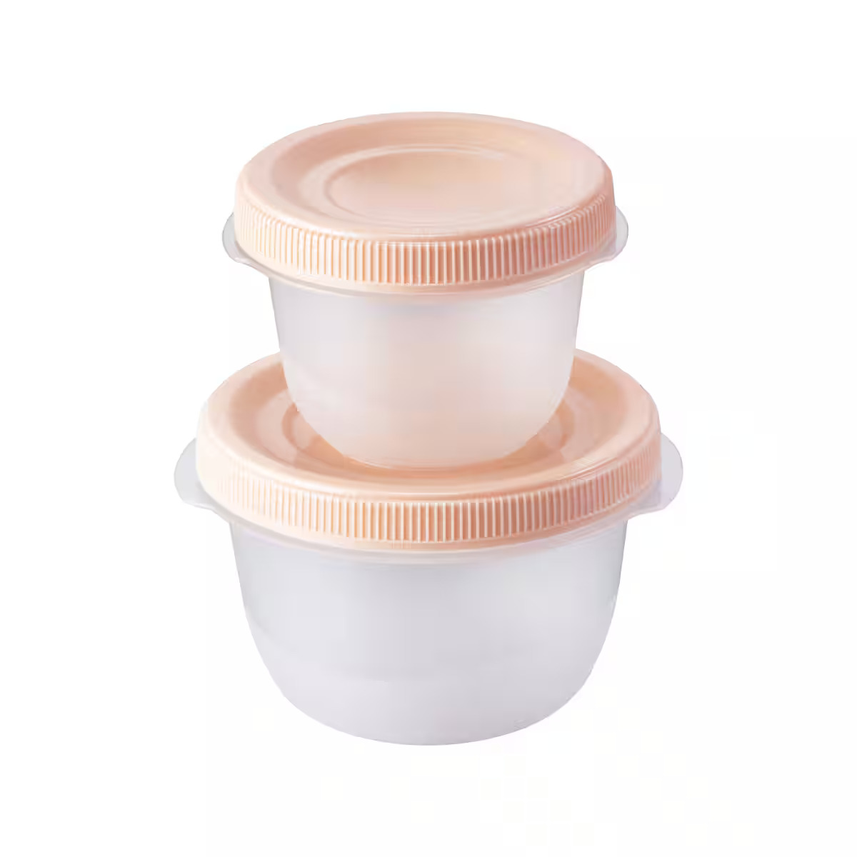 Set x2 contenedores con tapa a rosca Rosa