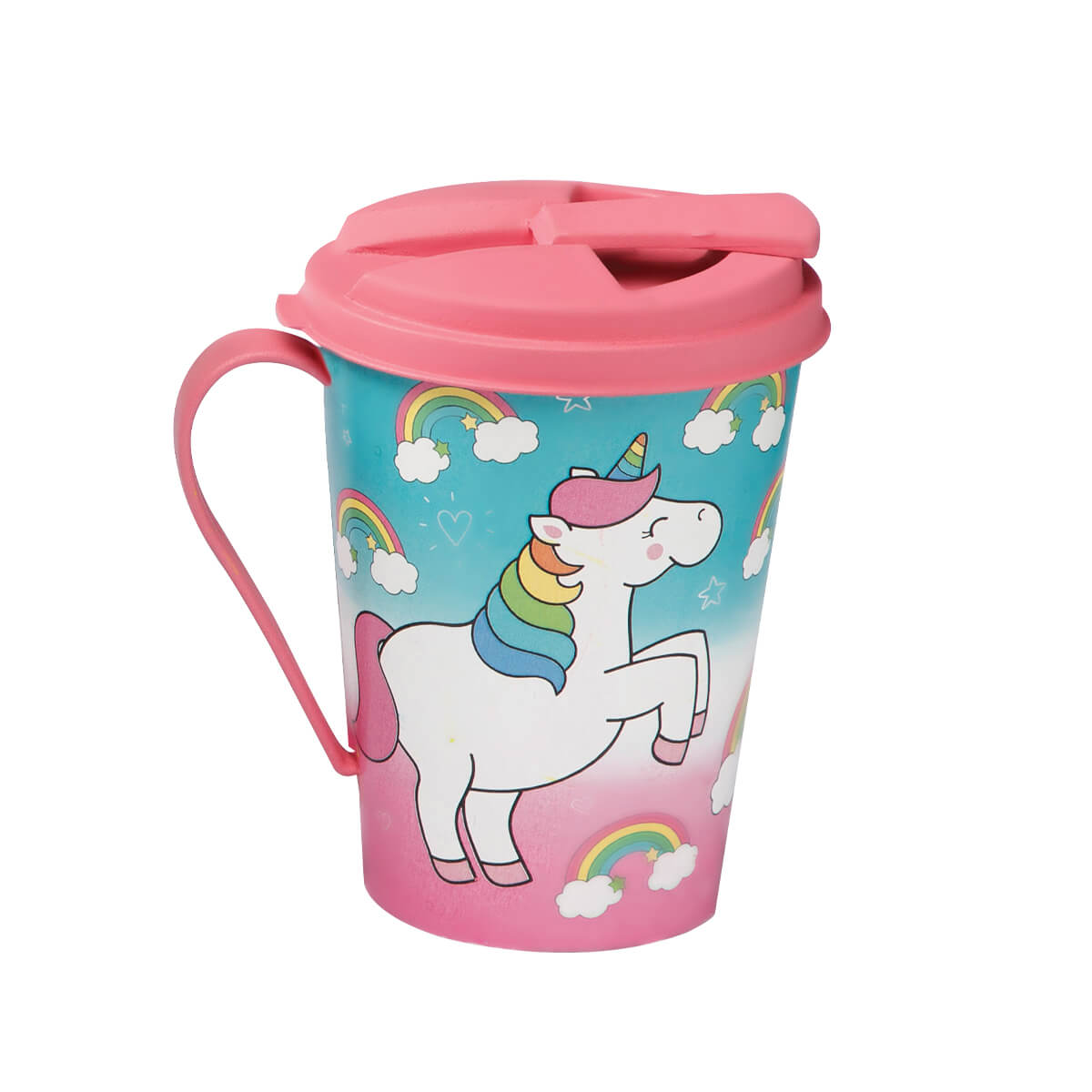 Taza con tapa Unicornio