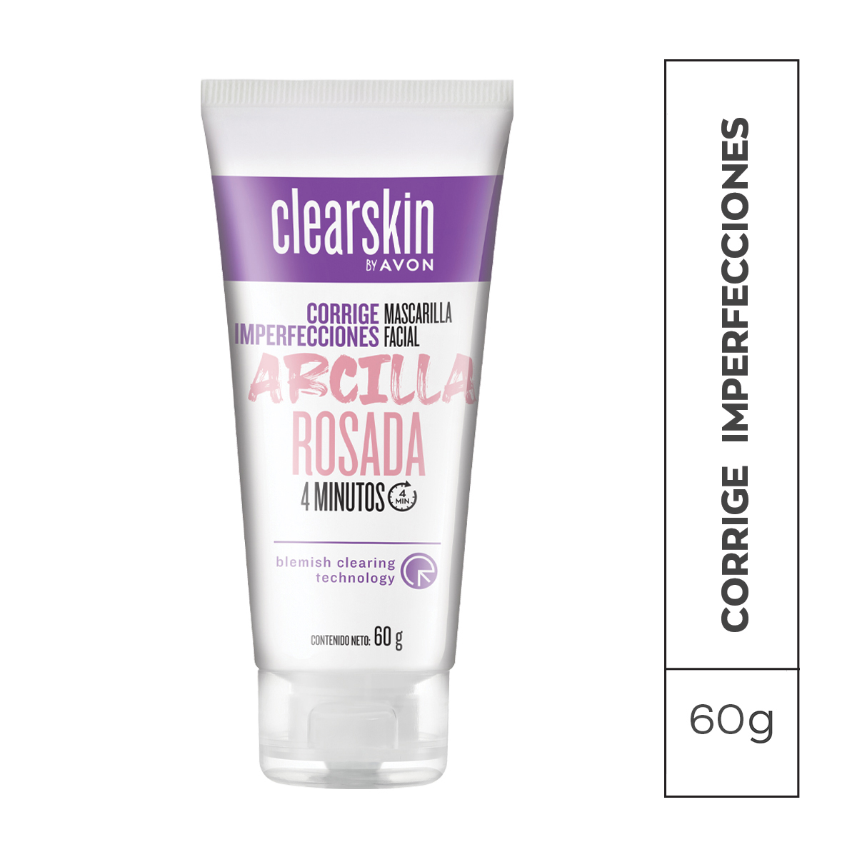 Mascarilla facial de arcilla rosada Clearskin 60 g