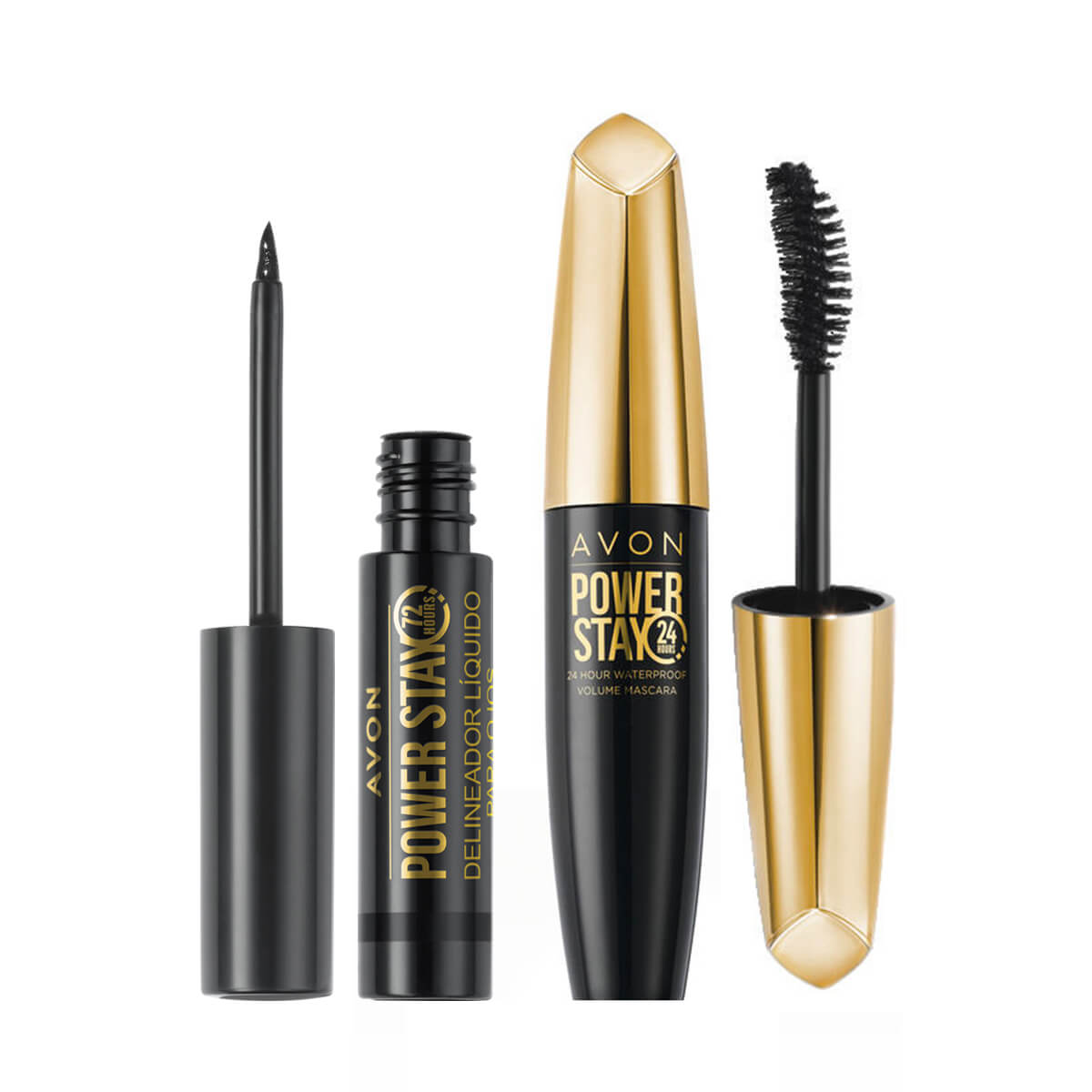 Set x2 Delineador Líquido Ojos Larga Duración + Máscara Volumen para Pestañas | Power Stay