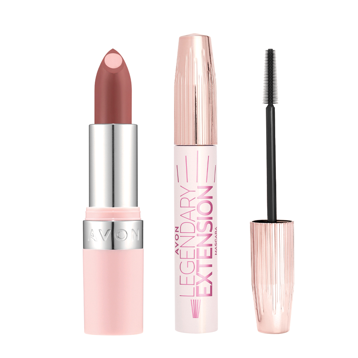 Set x2 Lápiz Labial Hydramatic Matte - Berry| Avon + Máscara Alargadora para Pestañas Legendary Extension | Avon
