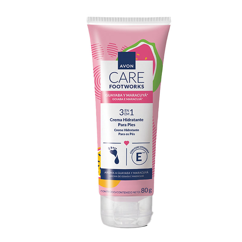 Crema exfoliante para pies de Guayaba y Maracuyá Avon Care 80 g