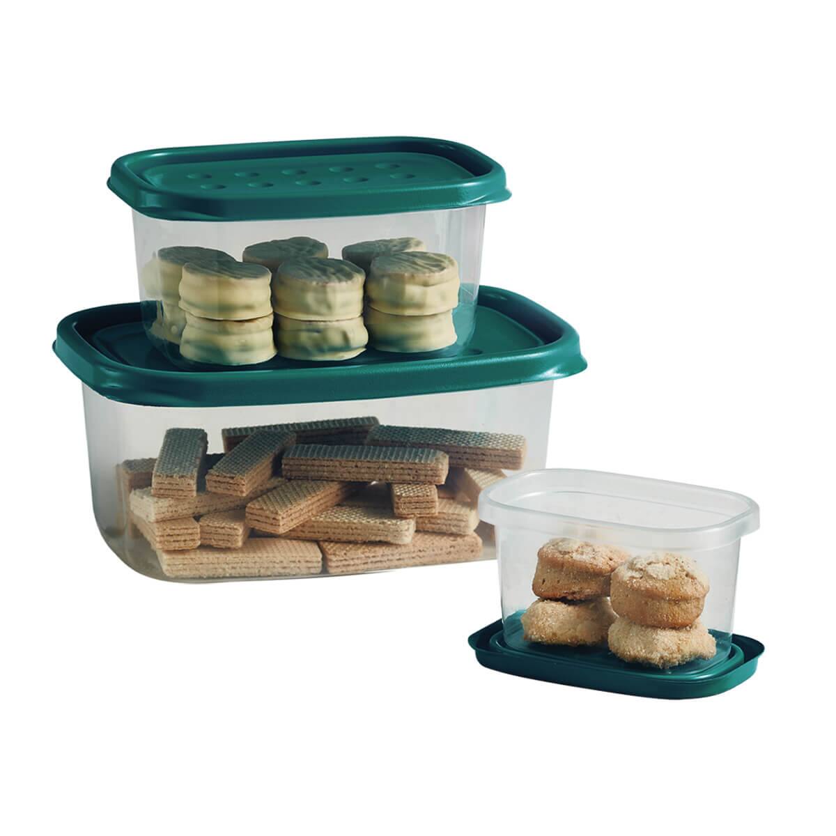 Set Contenedores profundos Verde x3