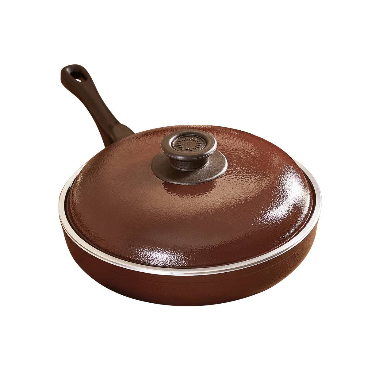 Sartén con tapa 24 cm Cucina Donna Marrón