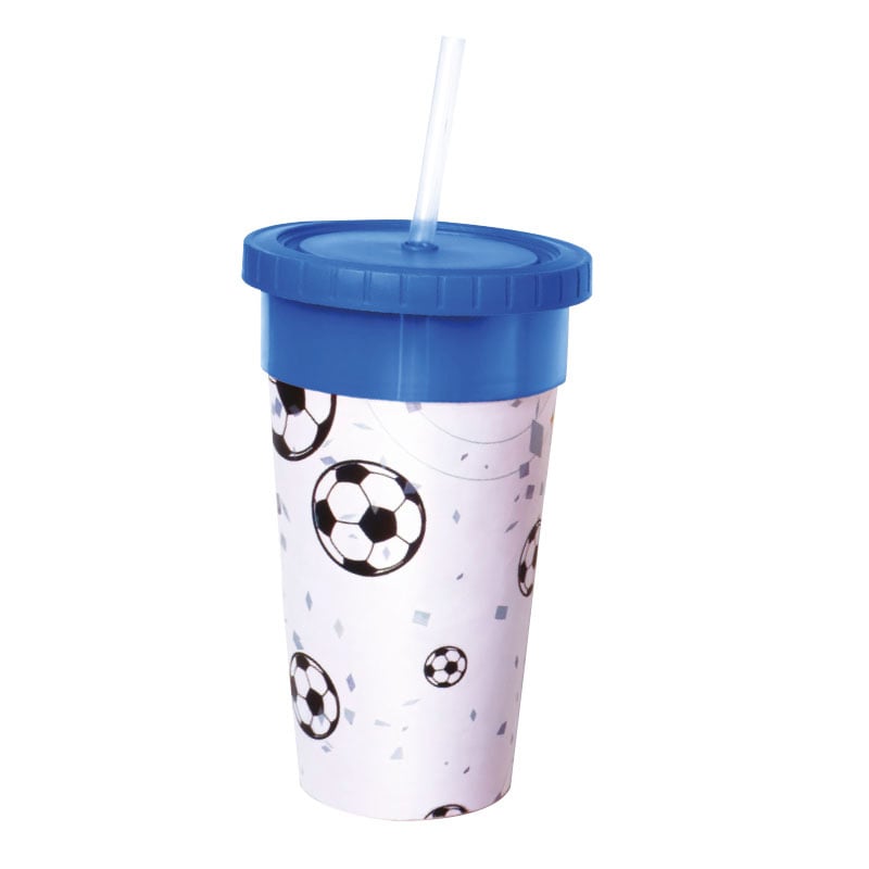 Vaso con sorbete Pelotas