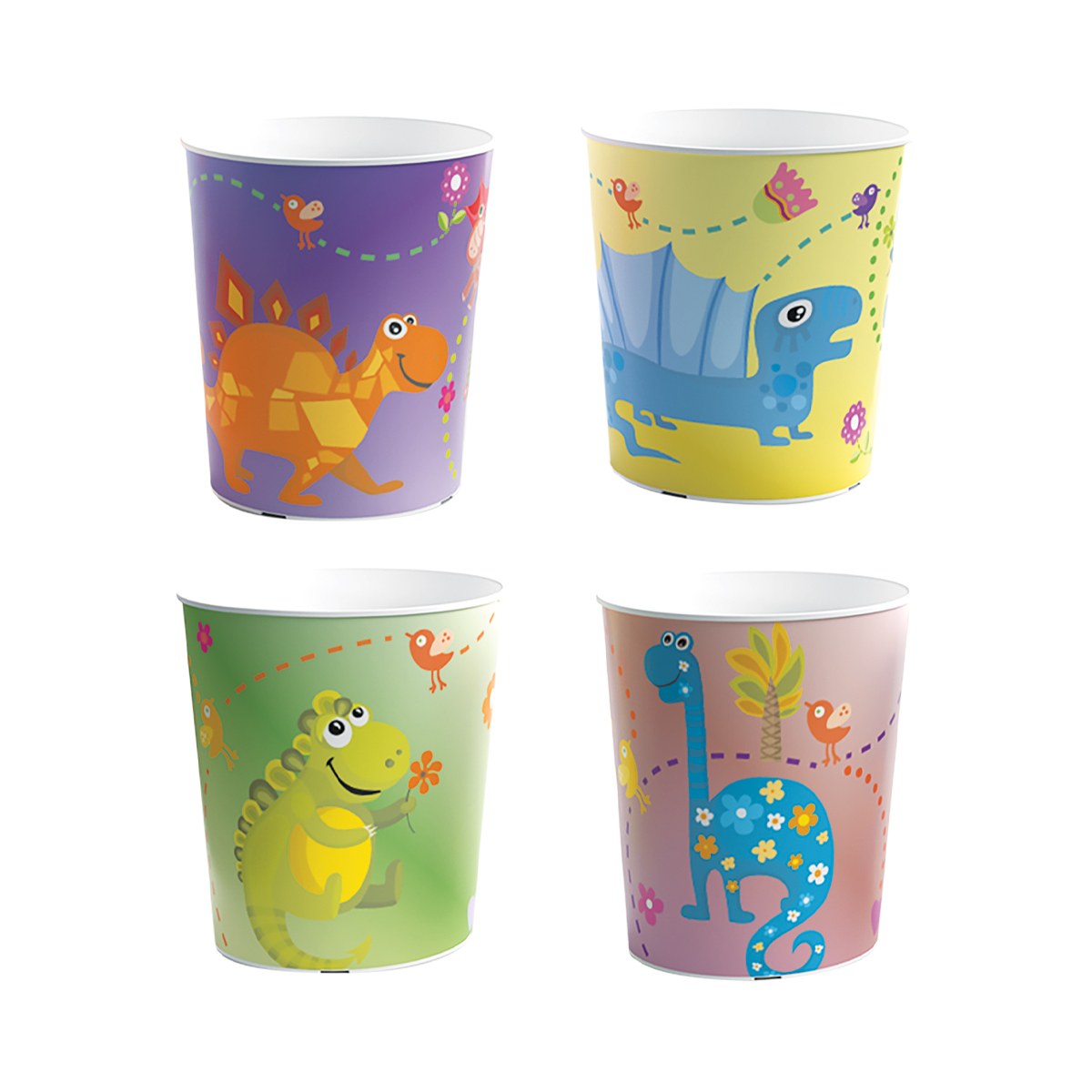 Set x4 vasos Dinosaurio