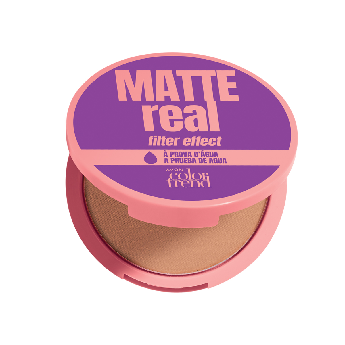 Matte Real Polvo Compacto Color Trend Bronceado 8g