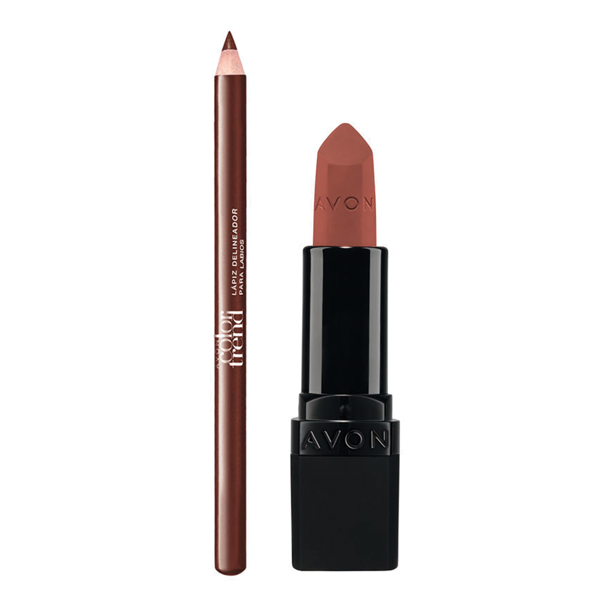 Set x2 Lápiz Labial Ultra Matte Marvellous Mocha + Delineador de Labios en Lápiz | Color Trend Chocolate